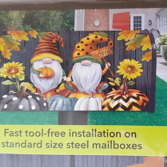 Fall Gnomes Humor Magnetic Mailbox Cover Autumn Patterned Pumpkins Standard - Picture 2 of 8